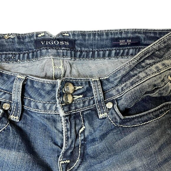 y2k embroidered capri low rise jeans - Picture 3 of 6